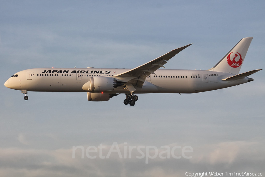 Japan Airlines - JAL Boeing 787-9 Dreamliner (JA862J) | Photo 140856