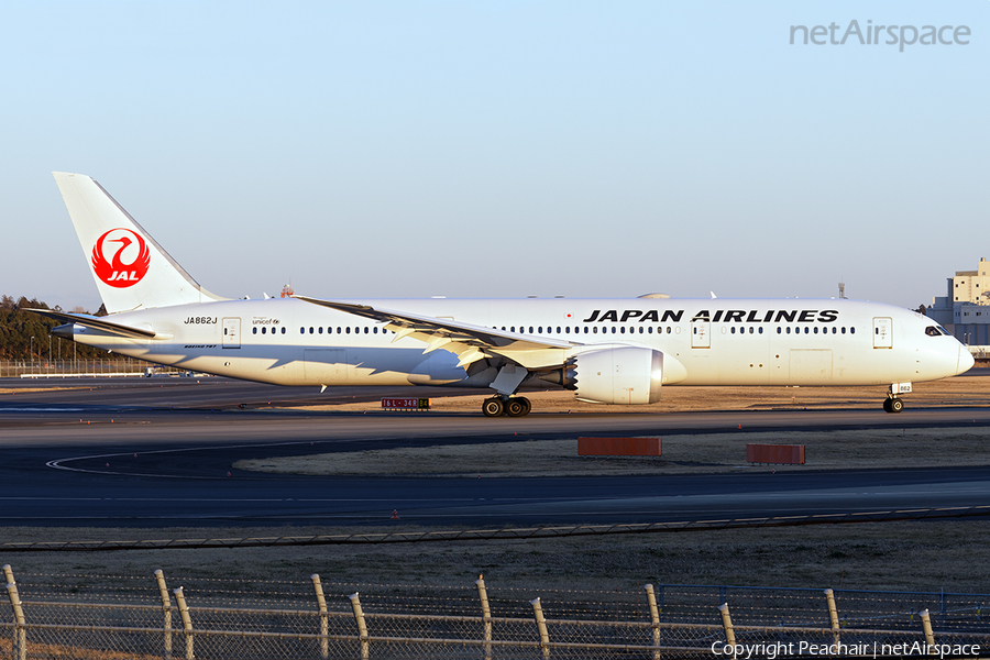 Japan Airlines - JAL Boeing 787-9 Dreamliner (JA862J) | Photo 298004