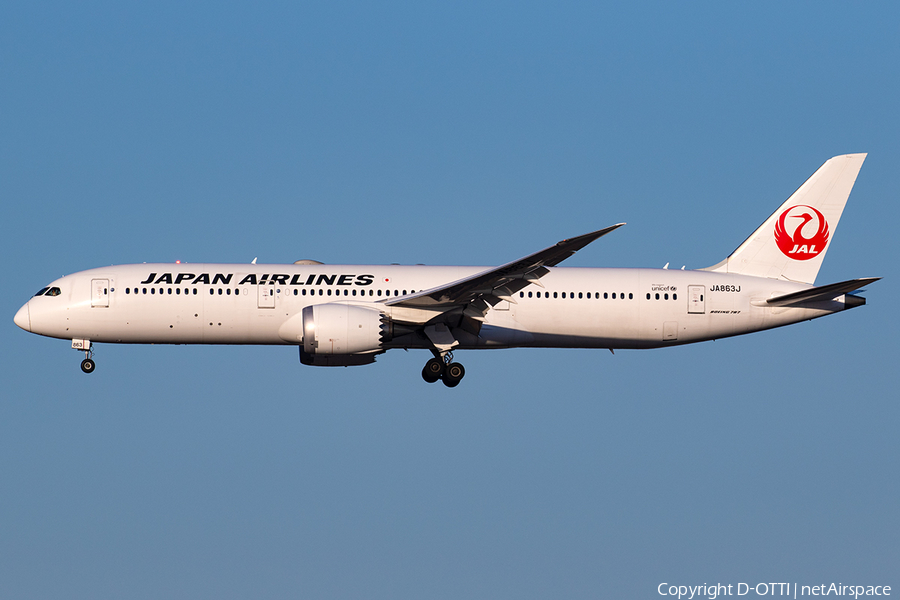 Japan Airlines - JAL Boeing 787-9 Dreamliner (JA863J) | Photo 388340