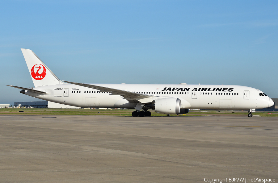 Japan Airlines - JAL Boeing 787-9 Dreamliner (JA865J) | Photo 244809