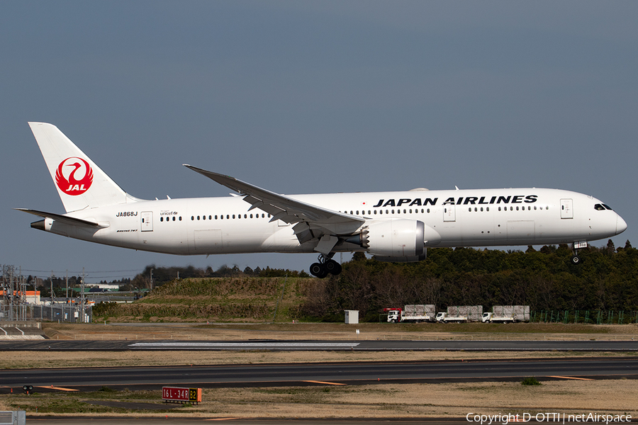 Japan Airlines - JAL Boeing 787-9 Dreamliner (JA868J) | Photo 391108