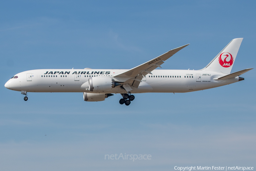 Japan Airlines - JAL Boeing 787-9 Dreamliner (JA874J) | Photo 404109