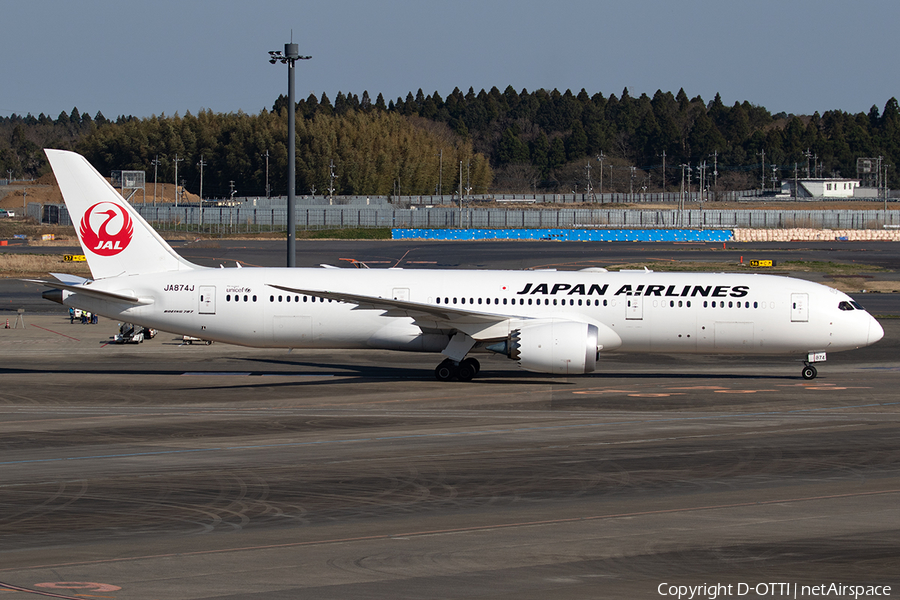 Japan Airlines - JAL Boeing 787-9 Dreamliner (JA874J) | Photo 401163