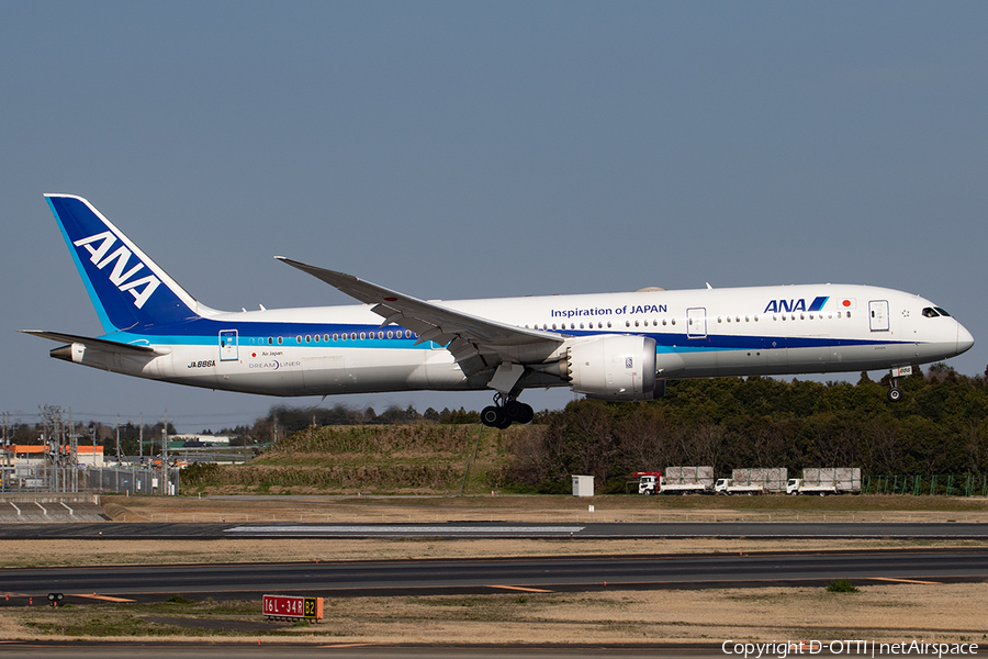 All Nippon Airways - ANA Boeing 787-9 Dreamliner (JA886A) | Photo 391114