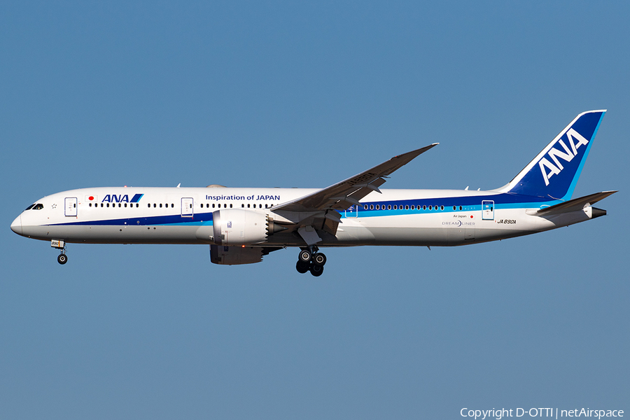 All Nippon Airways - ANA Boeing 787-9 Dreamliner (JA890A) | Photo 387431