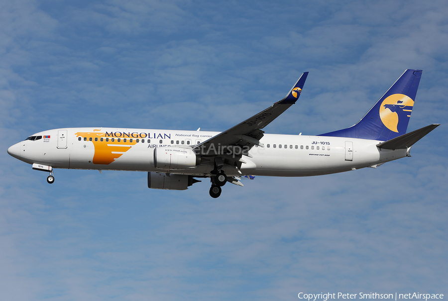 MIAT Mongolian Airlines Boeing 737-8SH (JU-1015) | Photo 404425