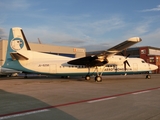 Aero Mongolia Fokker 50 (JU-8258) at  Cologne/Bonn, Germany