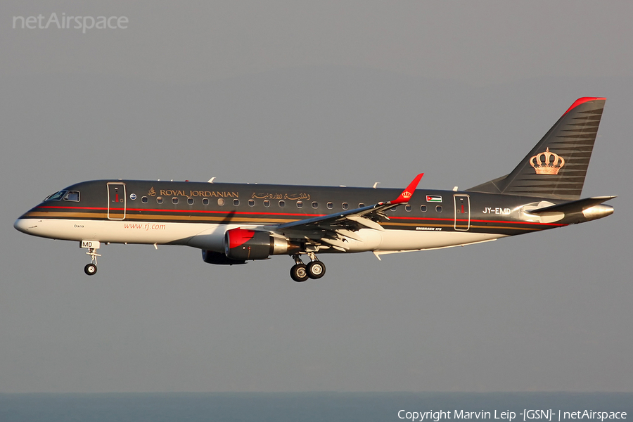 Royal Jordanian Embraer ERJ-175LR (ERJ-170-200LR) (JY-EMD) | Photo 48465