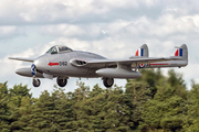 Norwegian Airforce Historical Squadron De Havilland DH.100 Vampire FB6 (LN-DHY) at  RAF Fairford, United Kingdom