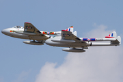 Norwegian Airforce Historical Squadron De Havilland DH.100 Vampire FB6 (LN-DHY) at  RAF Fairford, United Kingdom