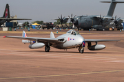 Norwegian Airforce Historical Squadron De Havilland DH.100 Vampire FB6 (LN-DHY) at  RAF Fairford, United Kingdom