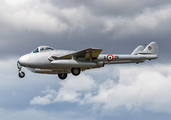 Norwegian Airforce Historical Squadron De Havilland DH.100 Vampire FB6 (LN-DHY) at  RAF Fairford, United Kingdom