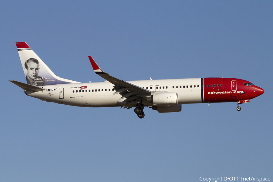 Norwegian Air Shuttle Boeing 737-8JP (LN-DYC) | Photo 414277