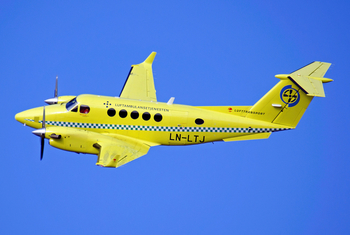 Lufttransport Beech King Air B200 (LN-LTJ) at  Oslo - Gardermoen, Norway