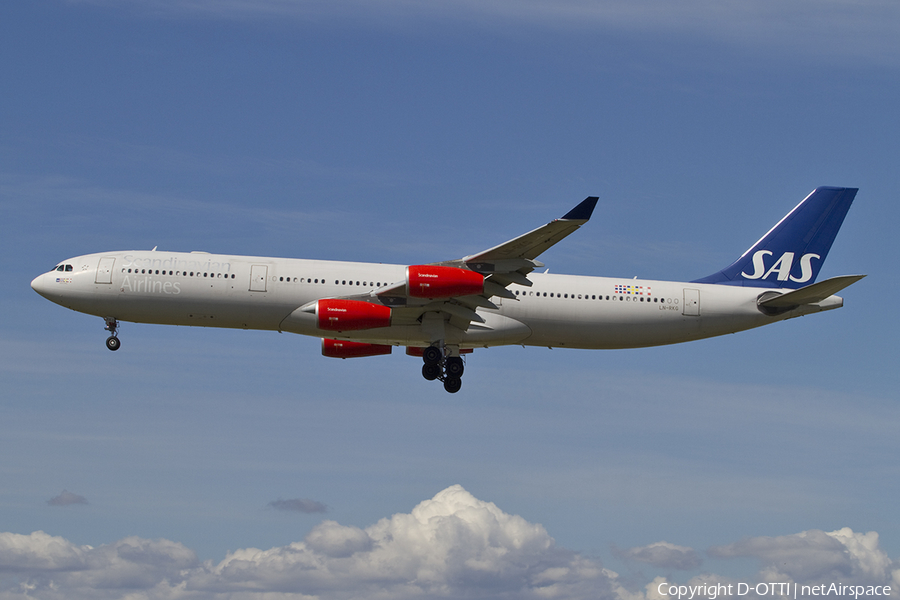 SAS - Scandinavian Airlines Airbus A340-313X (LN-RKG) | Photo 389004