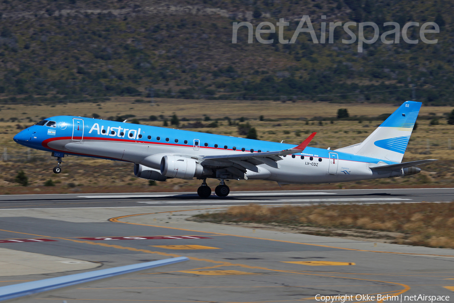 Austral Lineas Aereas Embraer ERJ-190AR (ERJ-190-100IGW) (LV-CDZ) | Photo 229795