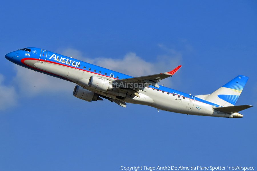 Austral Lineas Aereas Embraer ERJ-190AR (ERJ-190-100IGW) (LV-CDZ) | Photo 404302