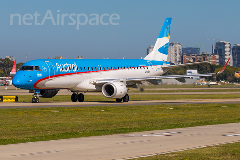 Austral Lineas Aereas Embraer ERJ-190AR (ERJ-190-100IGW) (LV-CEV) at  Buenos Aires - Jorge Newbery Airpark, Argentina