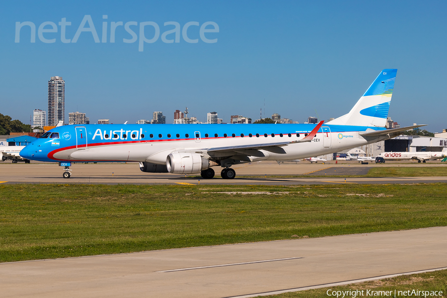 Austral Lineas Aereas Embraer ERJ-190AR (ERJ-190-100IGW) (LV-CEV) | Photo 677296