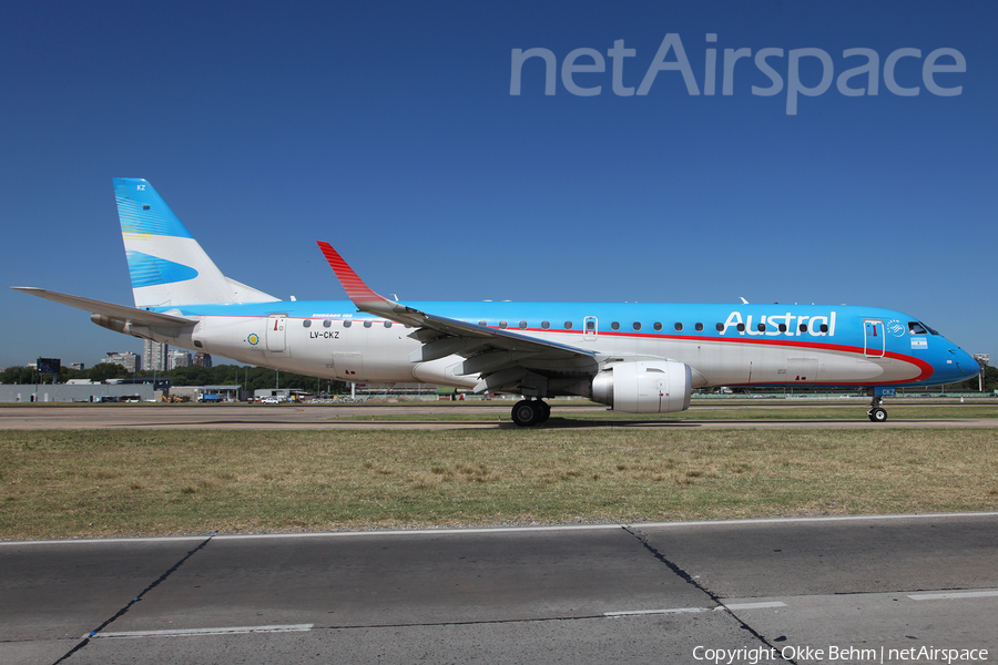 Austral Lineas Aereas Embraer ERJ-190AR (ERJ-190-100IGW) (LV-CKZ) | Photo 231357