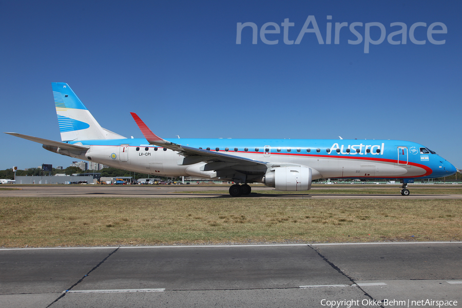 Austral Lineas Aereas Embraer ERJ-190AR (ERJ-190-100IGW) (LV-CPI) | Photo 231359