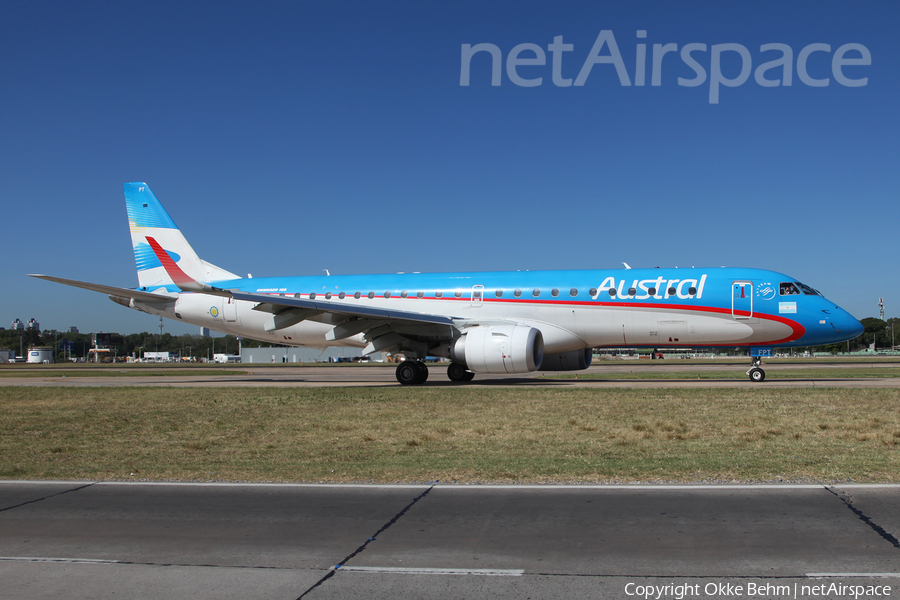Austral Lineas Aereas Embraer ERJ-190AR (ERJ-190-100IGW) (LV-FPT) | Photo 231361