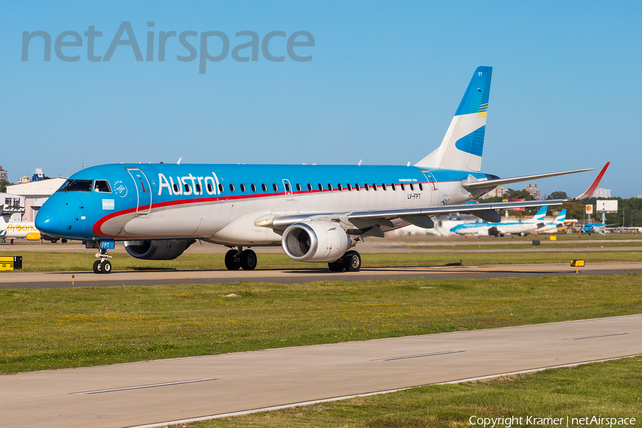 Austral Lineas Aereas Embraer ERJ-190AR (ERJ-190-100IGW) (LV-FPT) | Photo 677275