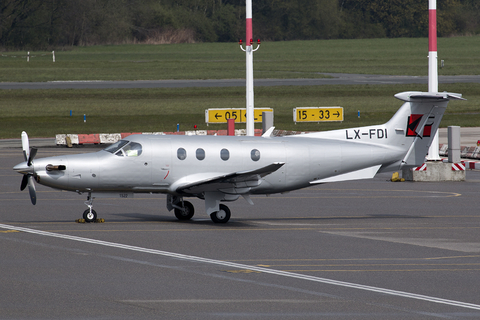 Jetfly Aviation Pilatus PC-12/47E (LX-FDI) at  Hamburg - Fuhlsbuettel (Helmut Schmidt), Germany