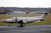 Jetfly Aviation Pilatus PC-12/47E (LX-JFV) at  Bournemouth - International (Hurn), United Kingdom