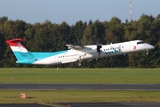 Luxair Bombardier DHC-8-402Q (LX-LGE) at  Hamburg - Fuhlsbuettel (Helmut Schmidt), Germany