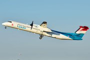 Luxair Bombardier DHC-8-402Q (LX-LGE) at  Hamburg - Fuhlsbuettel (Helmut Schmidt), Germany