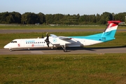 Luxair Bombardier DHC-8-402Q (LX-LGF) at  Hamburg - Fuhlsbuettel (Helmut Schmidt), Germany