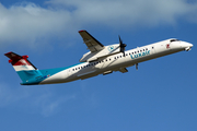 Luxair Bombardier DHC-8-402Q (LX-LGN) at  Hamburg - Fuhlsbuettel (Helmut Schmidt), Germany