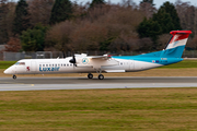 Luxair Bombardier DHC-8-402Q (LX-LQD) at  Hamburg - Fuhlsbuettel (Helmut Schmidt), Germany