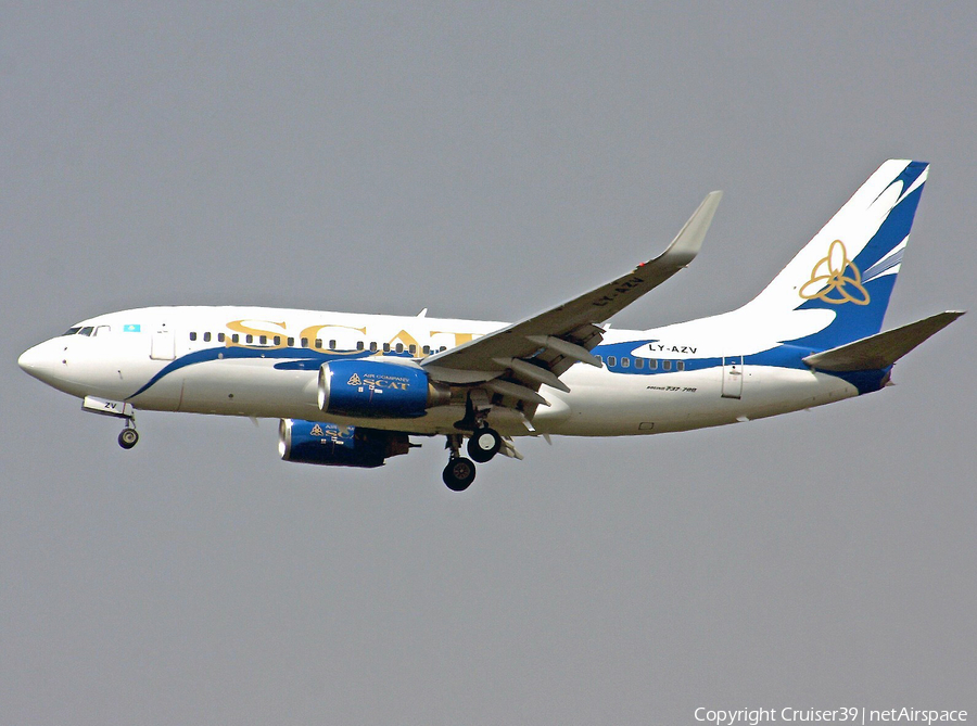 SCAT Airlines Boeing 737-7GL (LY-AZV) | Photo 87287