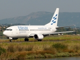 Ellinair Boeing 737-3Q8 (LY-GGC) at  Corfu - International, Greece
