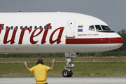 Aurela Boeing 757-23N (LY-SKJ) at  Katowice, Poland