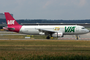 Air VIA Airbus A320-232 (LZ-MDA) at  Stuttgart, Germany