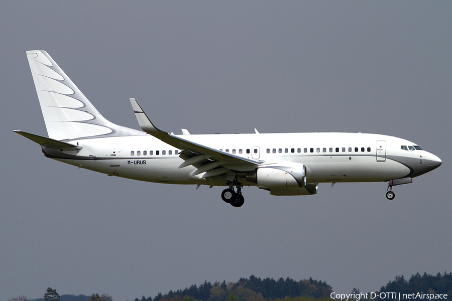 (Private) Boeing 737-7GC(BBJ) (M-URUS) | Photo 351663