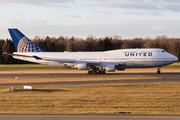 United Airlines Boeing 747-422 (N104UA) at  Hamburg - Fuhlsbuettel (Helmut Schmidt), Germany