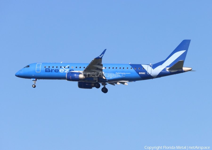 Breeze Airways Embraer ERJ-190AR (ERJ-190-100IGW) (N115BZ) | Photo 566188