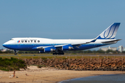 United Airlines Boeing 747-422 (N120UA) at  Sydney - Kingsford Smith International, Australia