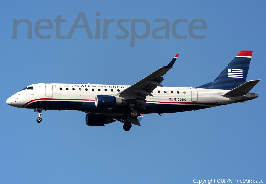 US Airways Express (Republic Airlines) Embraer ERJ-175LR (ERJ-170-200LR) (N122HQ) | Photo 40988