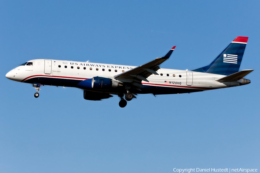 US Airways Express (Republic Airlines) Embraer ERJ-175LR (ERJ-170-200LR) (N128HQ) | Photo 666604
