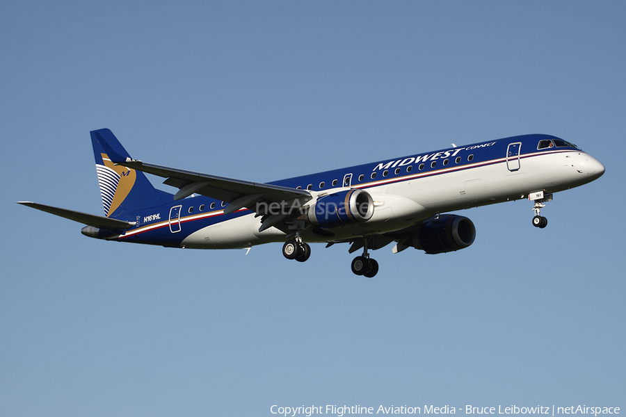 Midwest Airlines (Republic Airlines) Embraer ERJ-190AR (ERJ-190-100IGW) (N161HL) | Photo 89123