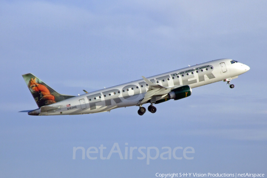 Frontier Airlines (Republic) Embraer ERJ-190LR (ERJ-190-100LR) (N163HQ) | Photo 3493