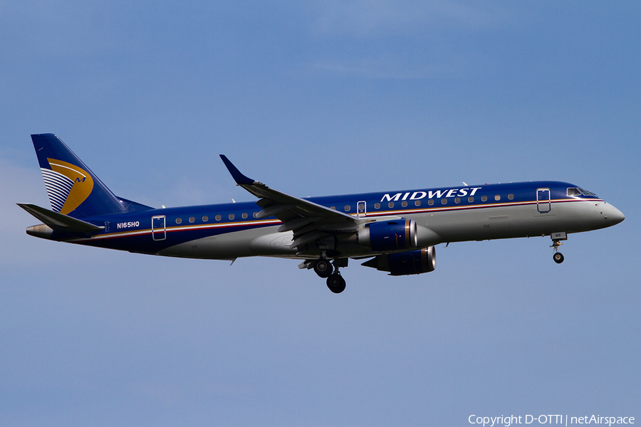 Midwest Airlines (Republic Airlines) Embraer ERJ-190AR (ERJ-190-100IGW) (N165HQ) | Photo 363547