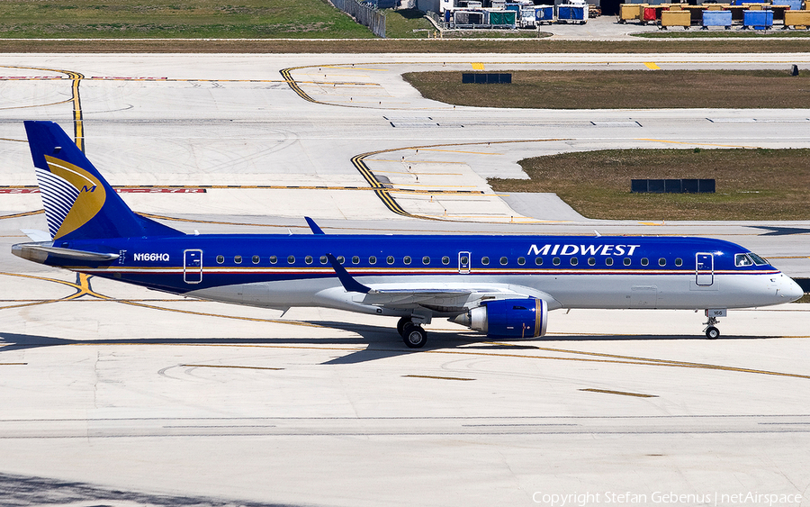 Midwest Airlines (Republic Airlines) Embraer ERJ-190AR (ERJ-190-100IGW) (N166HQ) | Photo 2322