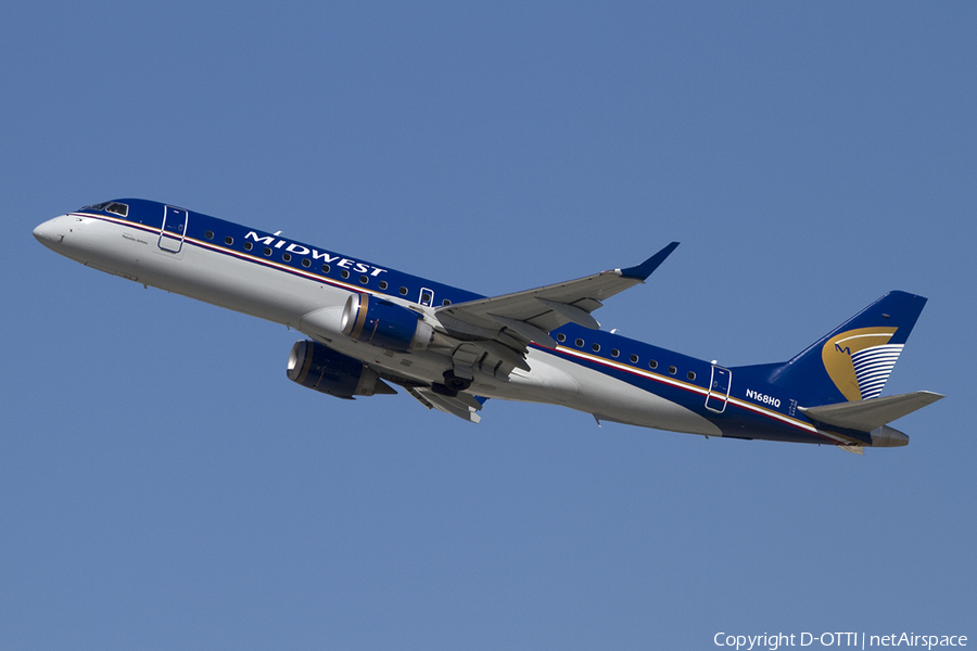 Midwest Airlines Embraer ERJ-190AR (ERJ-190-100IGW) (N168HQ) | Photo 335054