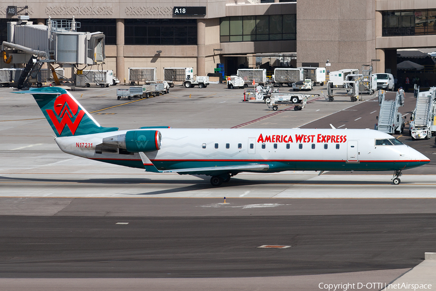 America West Express (Mesa Airlines) Bombardier CRJ-200LR (N17231) | Photo 187979
